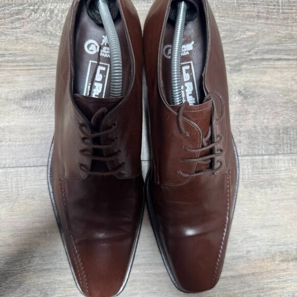 Calce Brown Leather Oxford Shoes Men\'s Size EU 46 main image 7